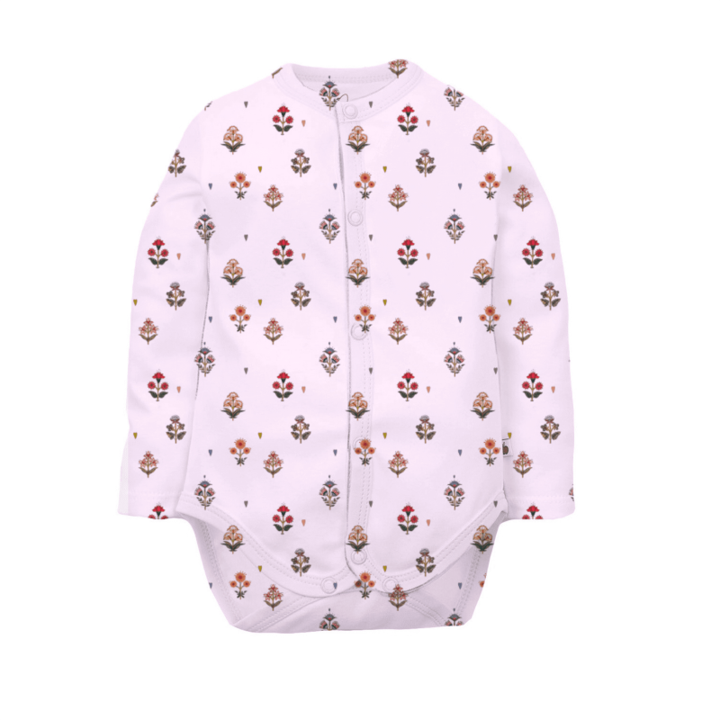 Printed Long-Sleeve Front Fastening Bodyvest for Babies BLS005 Printed Long-Sleeve Front Fastening Bodyvest for Babies BLS005