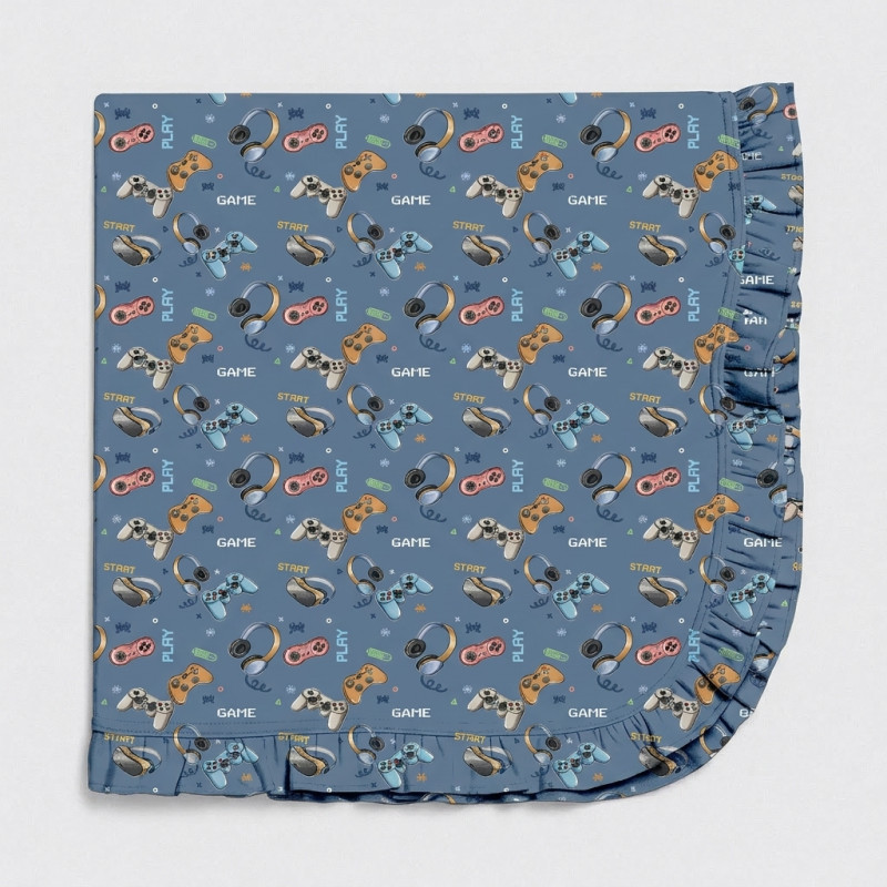 Two-Layer Baby Blanket with Ruffles BL002  Game