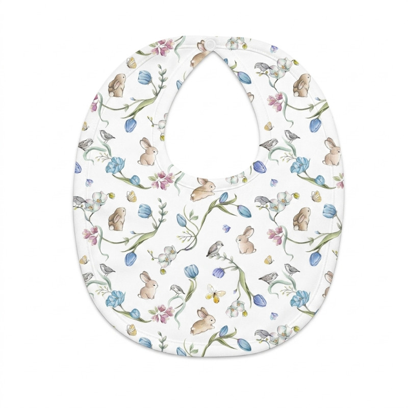 Baby Bib with Picot Trim BIB005 BLOSSOM BLUE Baby Bib with Picot Trim BIB005 BLOSSOM BLUE