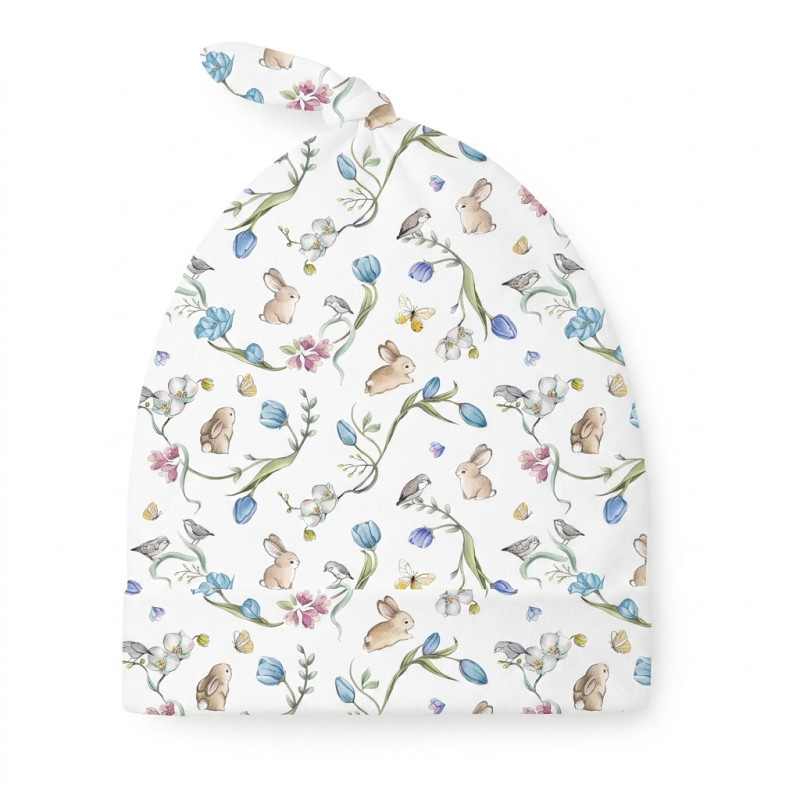 Supima Cotton Layette Hat with Knot H003 BLOSSOM BLUE Supima Cotton Layette Hat with Knot H003 BLOSSOM BLUE