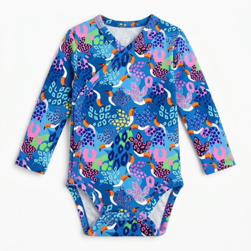 Printed Long-Sleeve Kimono ..