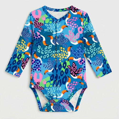Printed Long-Sleeve Front F..