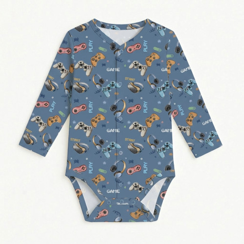 Printed Long-Sleeve Front F..