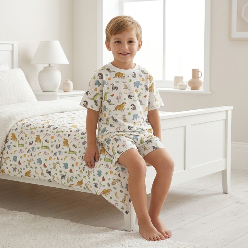Pyjama short sleeve 100% organic pima Cotton PJ006 Pyjama short sleeve 100% organic pima Cotton PJ006