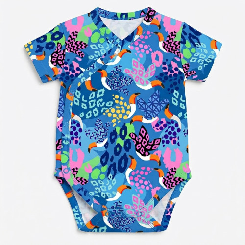 Printed Short-Sleeve Kimono..