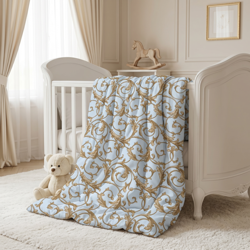 Baby Blanket with 100% Hypoallergenic Filling BLF01Allure Blue– For Baby and Toddler Beds Baby Blanket with 100% Hypoallergenic Filling BLF01Allure Blue– For Baby and Toddler Beds