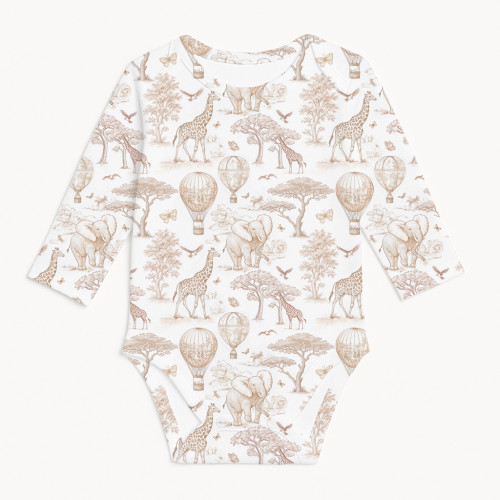 Printed Long-Sleeved Bodyve..