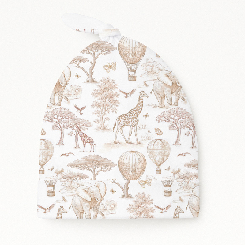 Supima Cotton Layette Hat with Knot H003 Sand Toile Africa