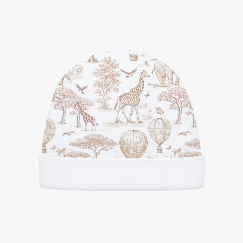 Cotton Baby Hat H004 Sand Toile Africa Cotton Baby Hat H004 Sand Toile Africa