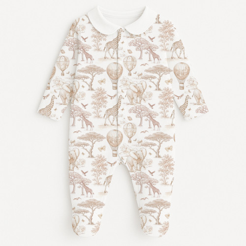 Babygrow with collar 100% p..
