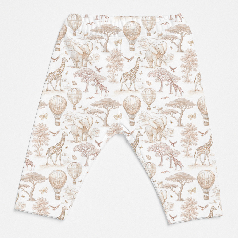 Girls’ Organic Pima Cotton Leggings L003 Sand Toile Africa
