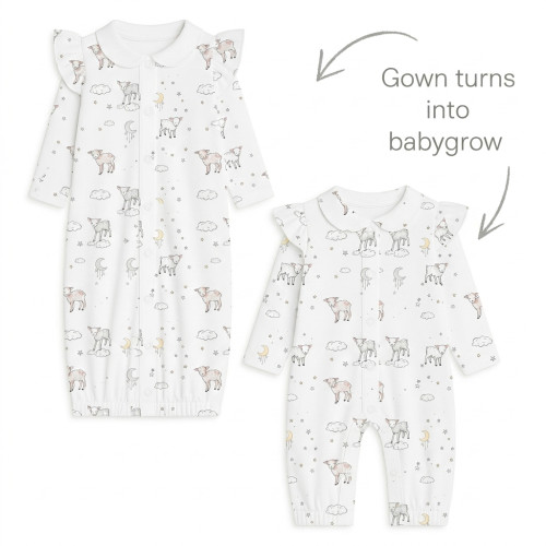 Baby converter gown with co..
