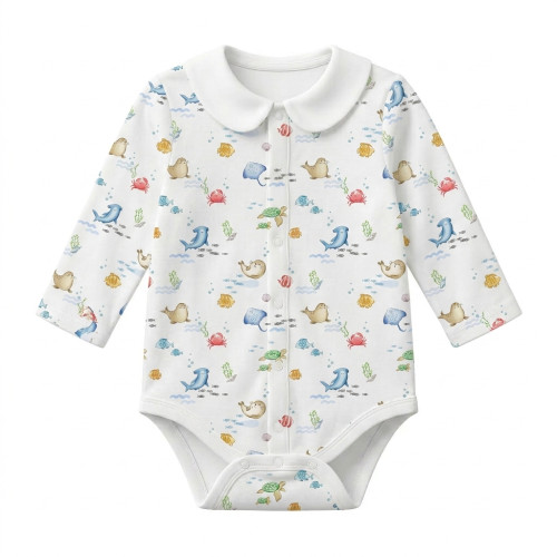 Printed Long-Sleeve Front F..
