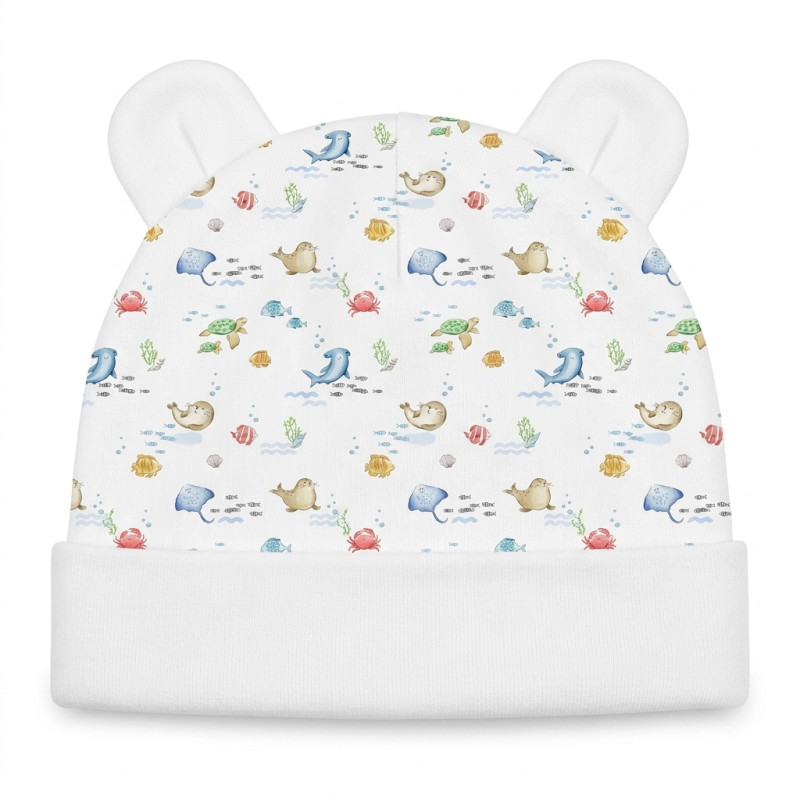 Hat with ears Supima Cotton H002 MARINE LIFE Hat with ears Supima Cotton H002 MARINE LIFE