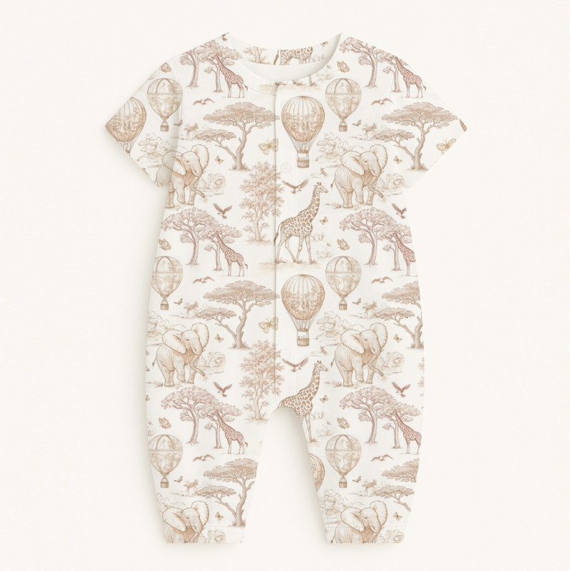 Long Supima Cotton Shortie with Sleeves  R017 Sand Toile Africa