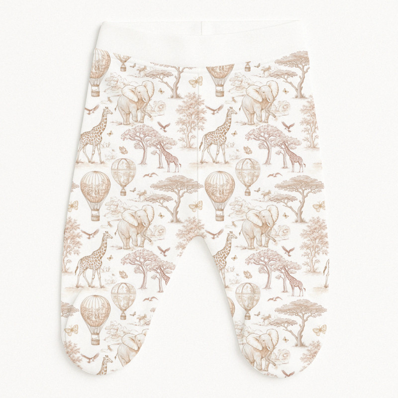 Footed Baby Pants SH002 Sand Toile Africa Footed Baby Pants SH002 Sand Toile Africa