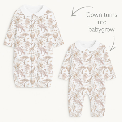 Baby converter gown with co..