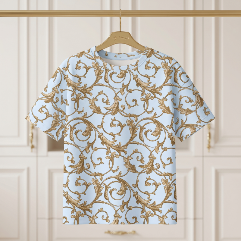 Short Sleeve T-shirt for Boys and Girls TSH001 Allure Blue