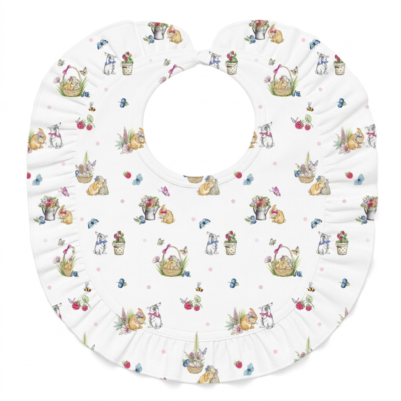 Baby Bib with Ruffles for girl BIB006 BERRIES Baby Bib with Ruffles for girl BIB006 BERRIES