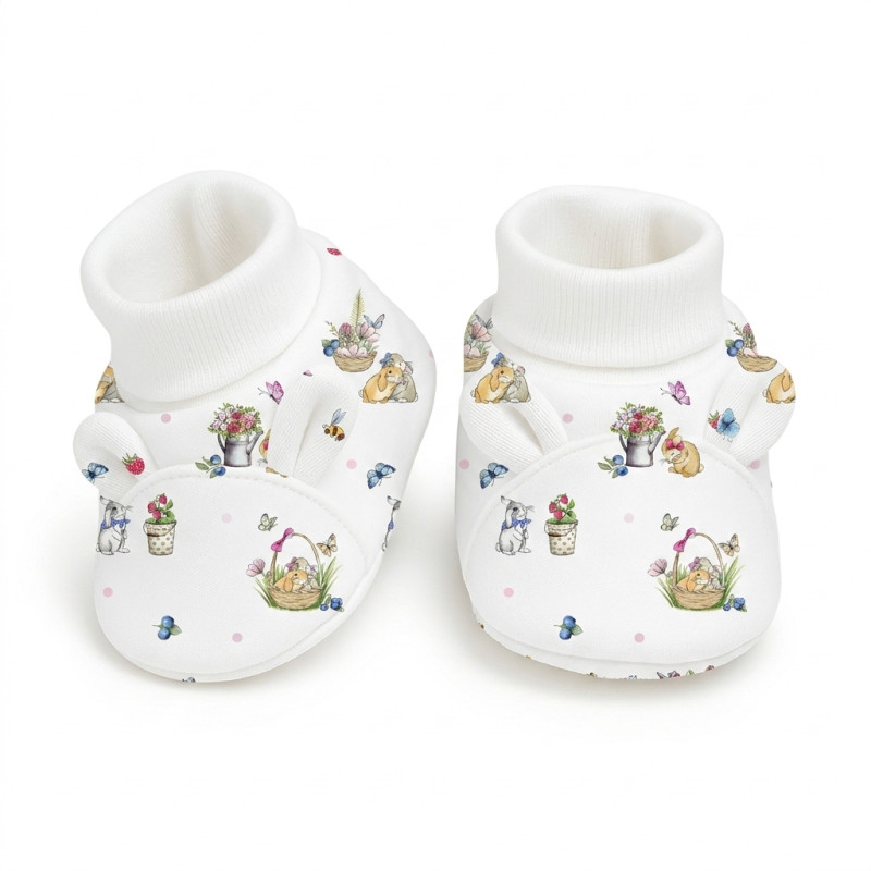 Funny Bear Booties with Ears BT001 BERRIES Funny Bear Booties with Ears BT001 BERRIES