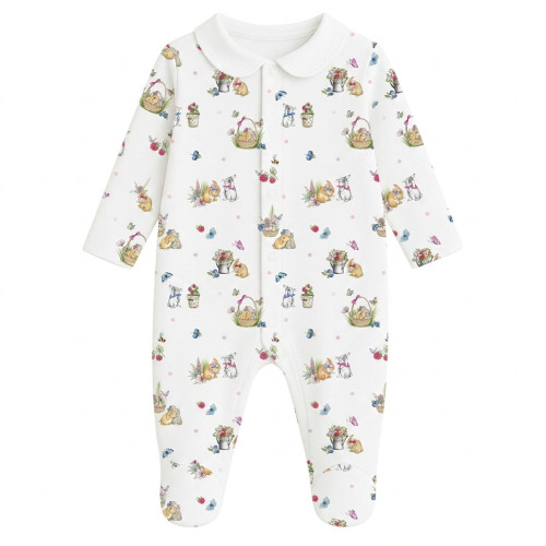 Babygrow with collar 100% p..
