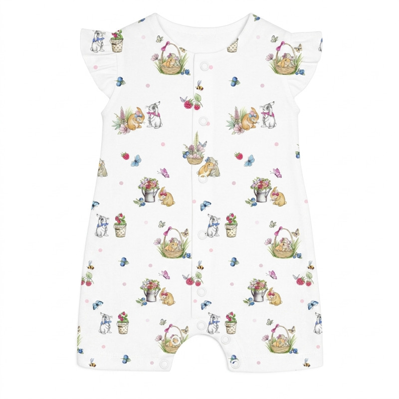 Supima Cotton Shortie with Ruffles – R007 BERRIES Supima Cotton Shortie with Ruffles – R007 BERRIES