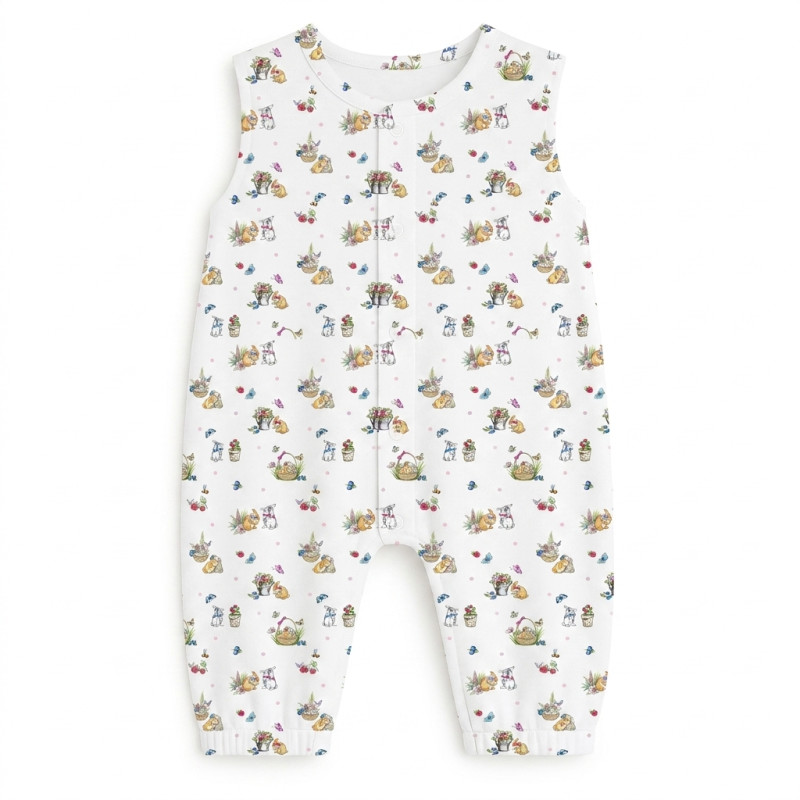 Long Supima Cotton Shortie with Sleeves R009 BERRIES Long Supima Cotton Shortie with Sleeves R009 BERRIES