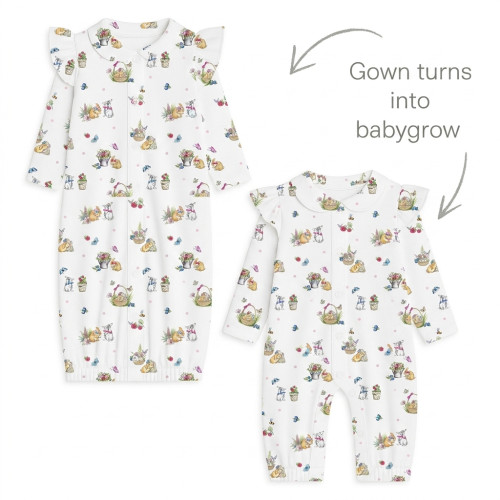 Baby converter gown with co..