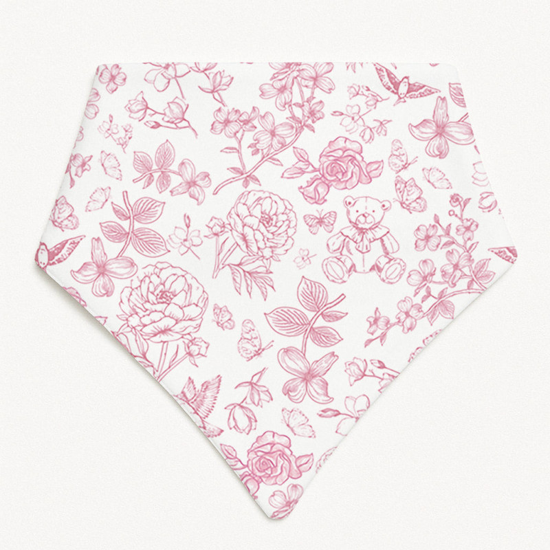 Слинявчик-бандана трикутної форми для немовлят Bib001 CHLOE PINK