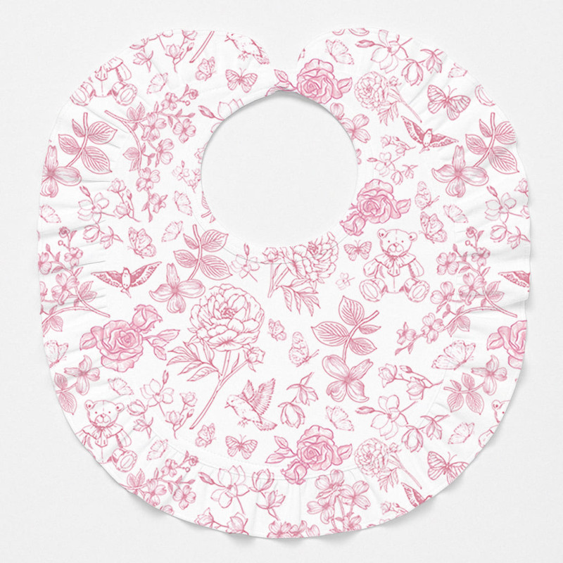 Слинявчик з обробкою рюшкой BIB006 CHLOE PINK