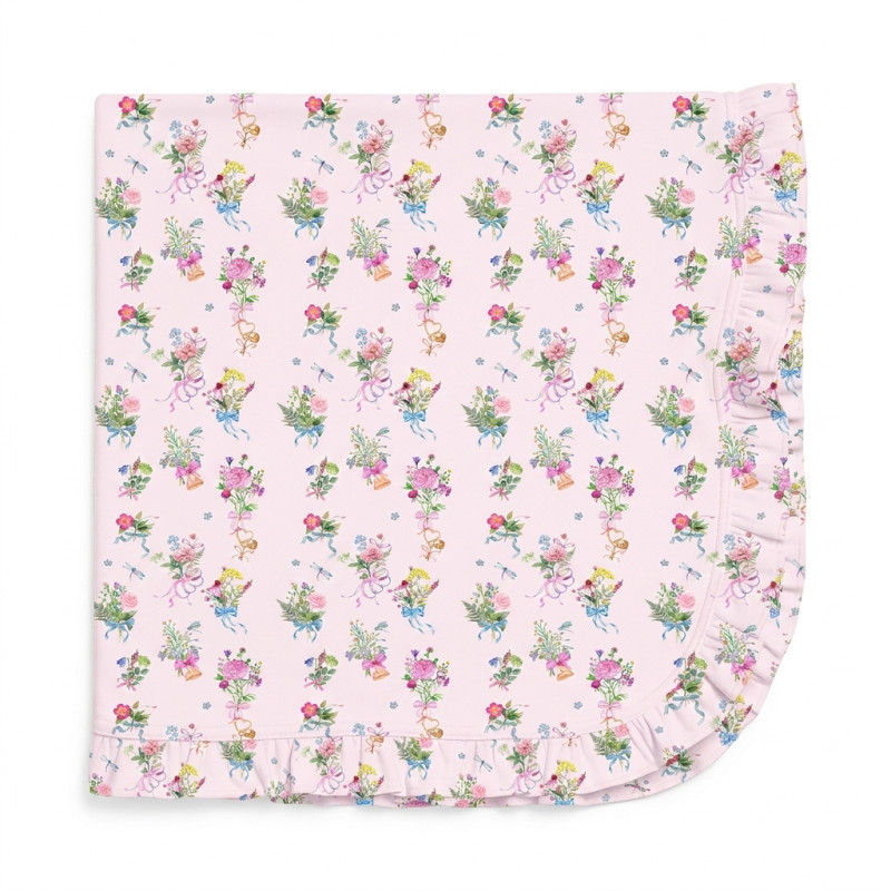 Two-Layer Baby Blanket with Ruffles BL002  BOQUETTE