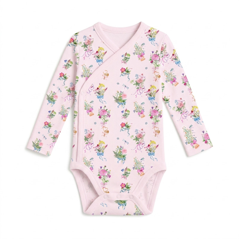 Боді Kimono з довгим рукавом для немовлят BLS004