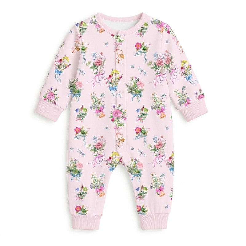 Long sleeve Romper for baby K060 BOQUETTE