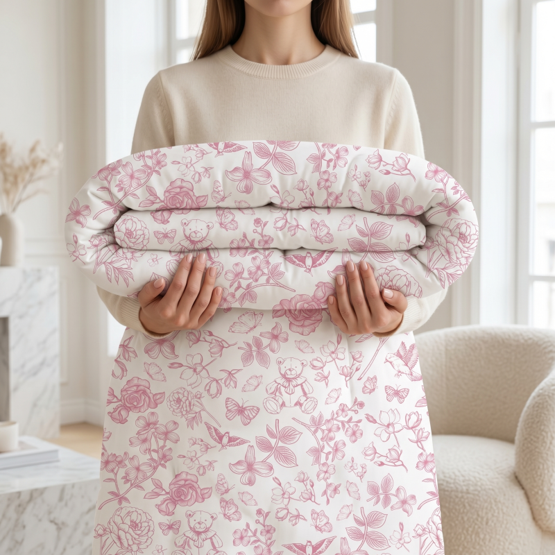 Baby Blanket with 100% Hypoallergenic Filling BLF01 CHLOE PINK– For Baby and Toddler Beds Baby Blanket with 100% Hypoallergenic Filling BLF01 CHLOE PINK– For Baby and Toddler Beds