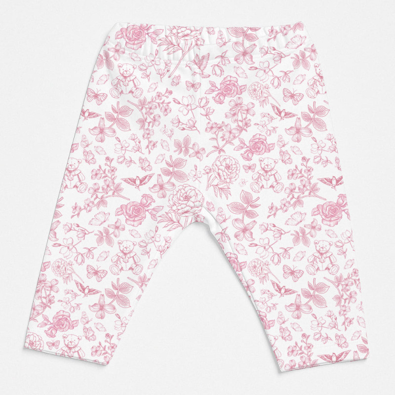 Girls’ Organic Pima Cotton Leggings L003 CHLOE PINK