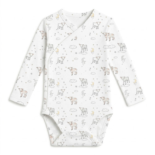 Printed Long-Sleeve Kimono ..