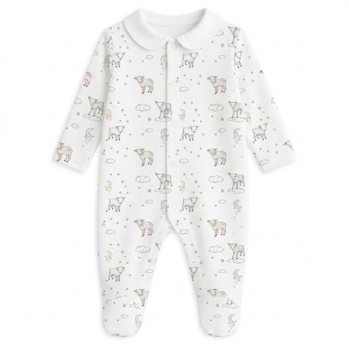 Babygrow with collar 100% p..