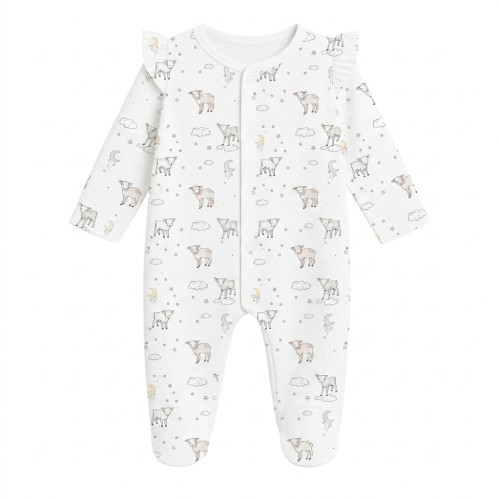 Babygrow with ruffles 100% ..