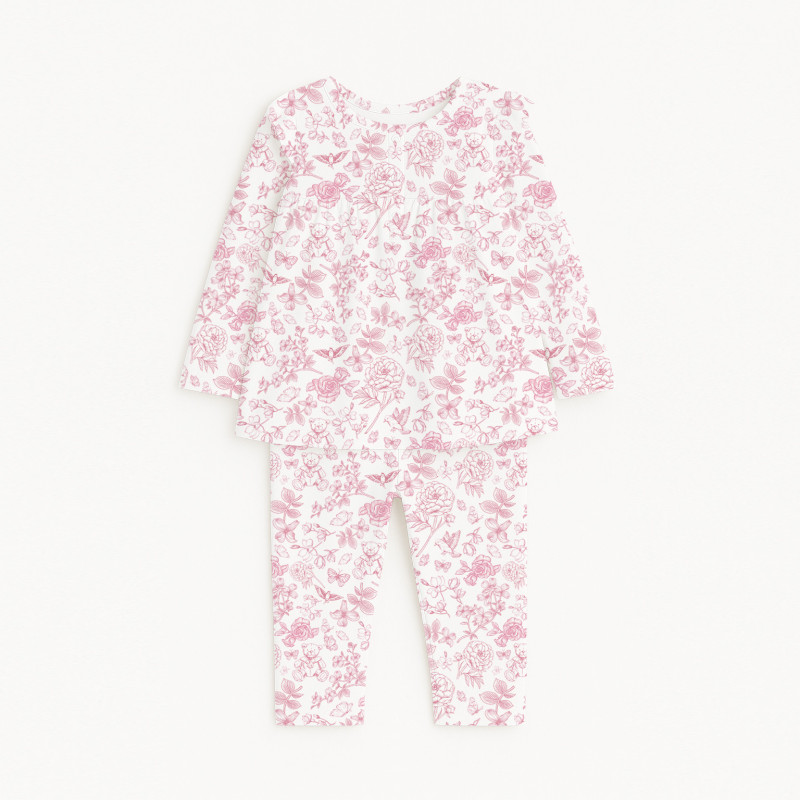 Yoke Girls Pyjama long sleeve 100% organic Cotton PJ029 CHLOE PINK Yoke Girls Pyjama long sleeve 100% organic Cotton PJ029 CHLOE PINK