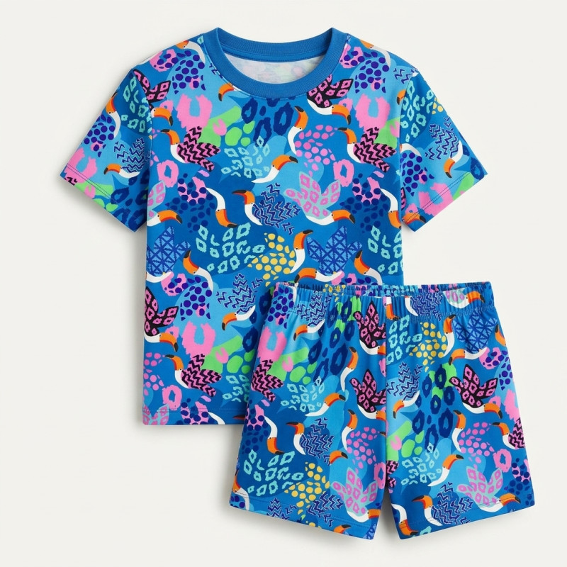 Adult Pyjama PW105 – Luxury Pima Cotton, Short Sleeve Top & Long Shorts