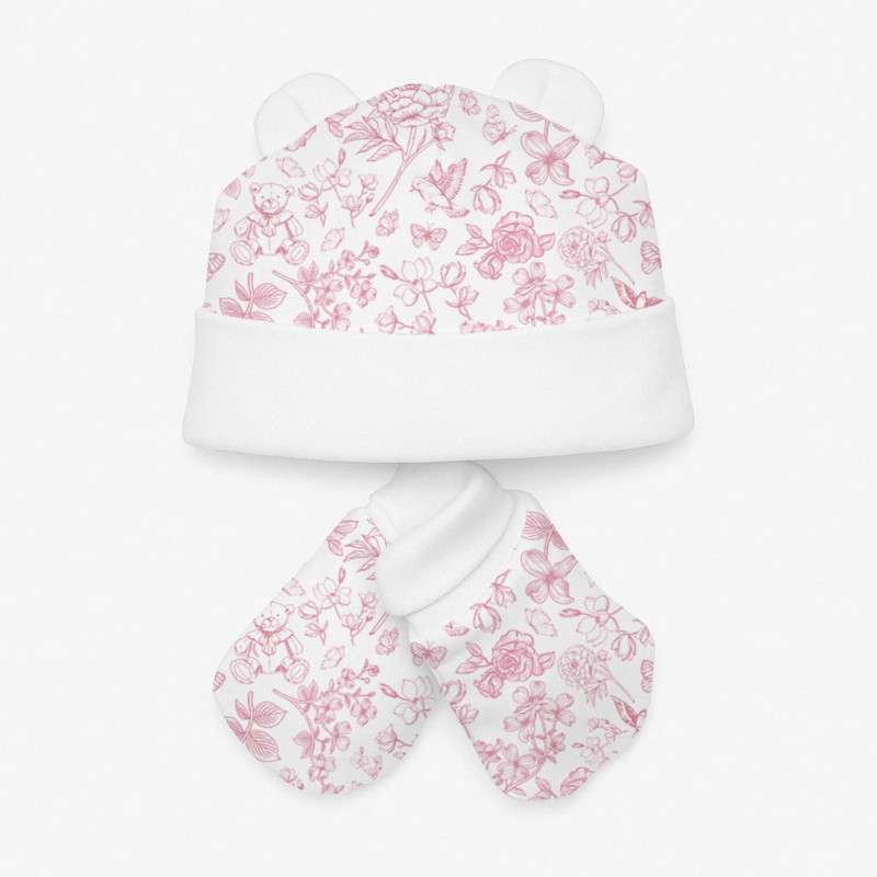 Hat and Mittens Set010 CHLOE PINK Hat and Mittens Set010 CHLOE PINK