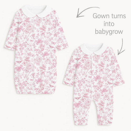 Baby converter gown with co..