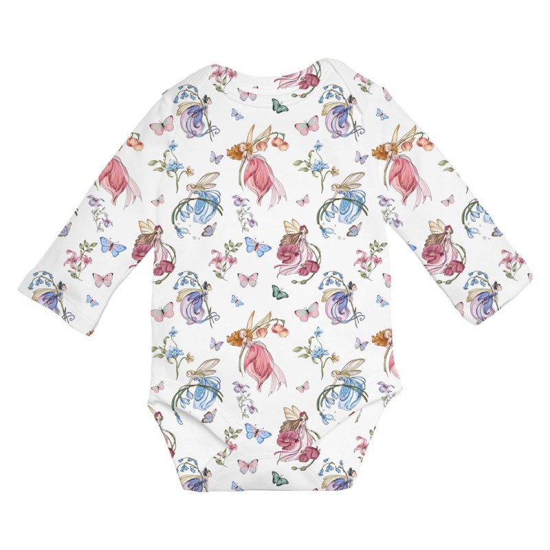 Printed Long-Sleeved Bodyvest for Babies BLS001 Printed Long-Sleeved Bodyvest for Babies BLS001