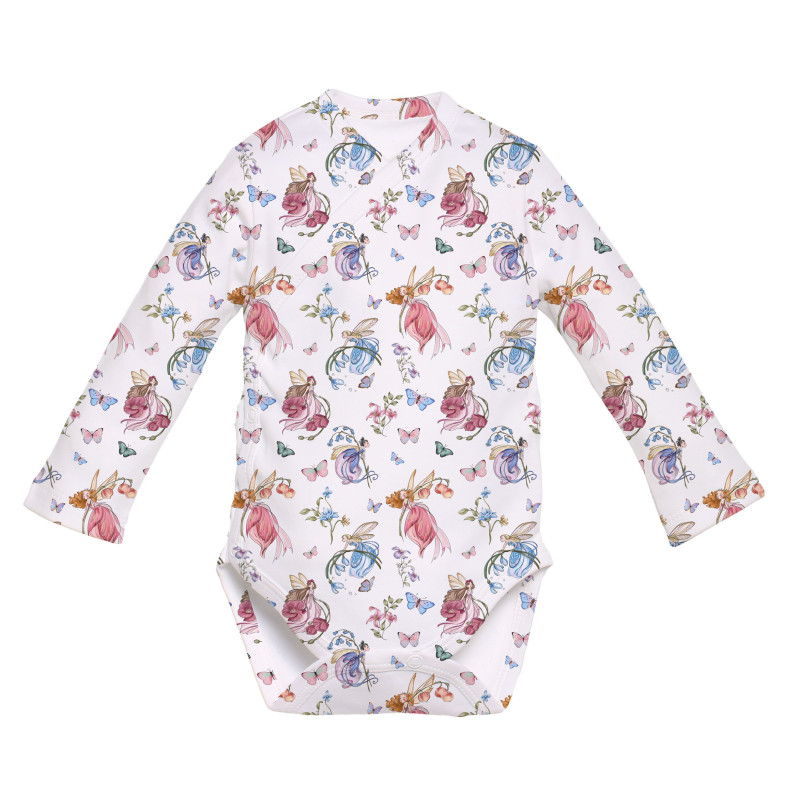 Printed Long-Sleeve Kimono Bodyvest for Babies BLS004 Printed Long-Sleeve Kimono Bodyvest for Babies BLS004
