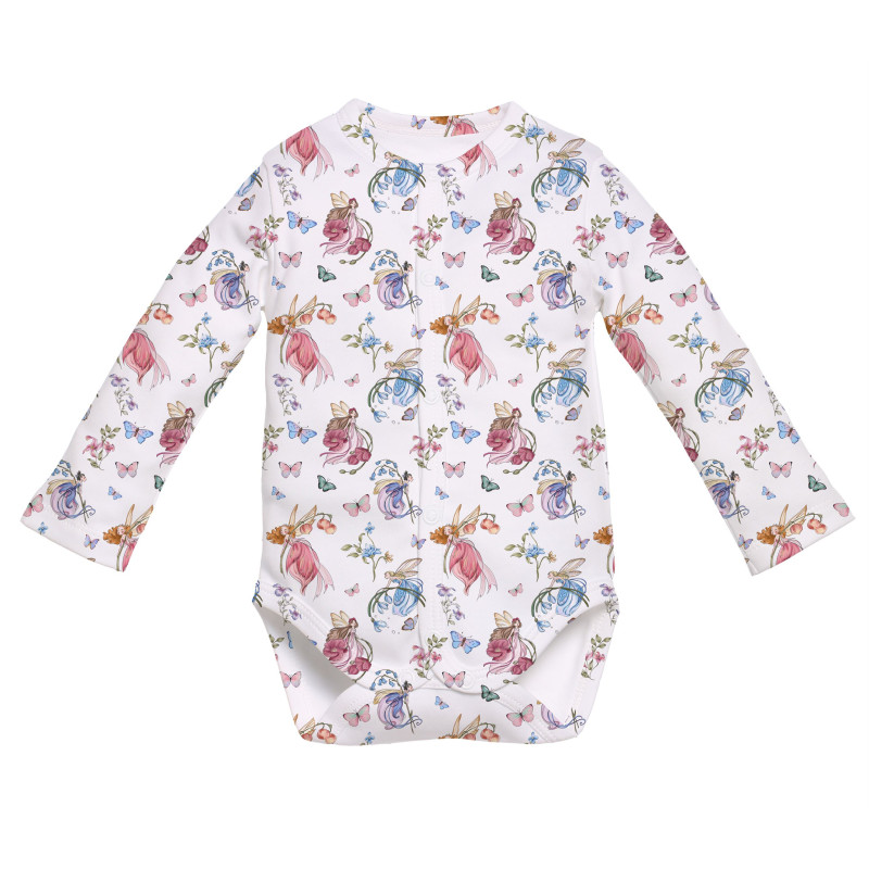 Printed Long-Sleeve Front Fastening Bodyvest for Babies BLS005 Printed Long-Sleeve Front Fastening Bodyvest for Babies BLS005