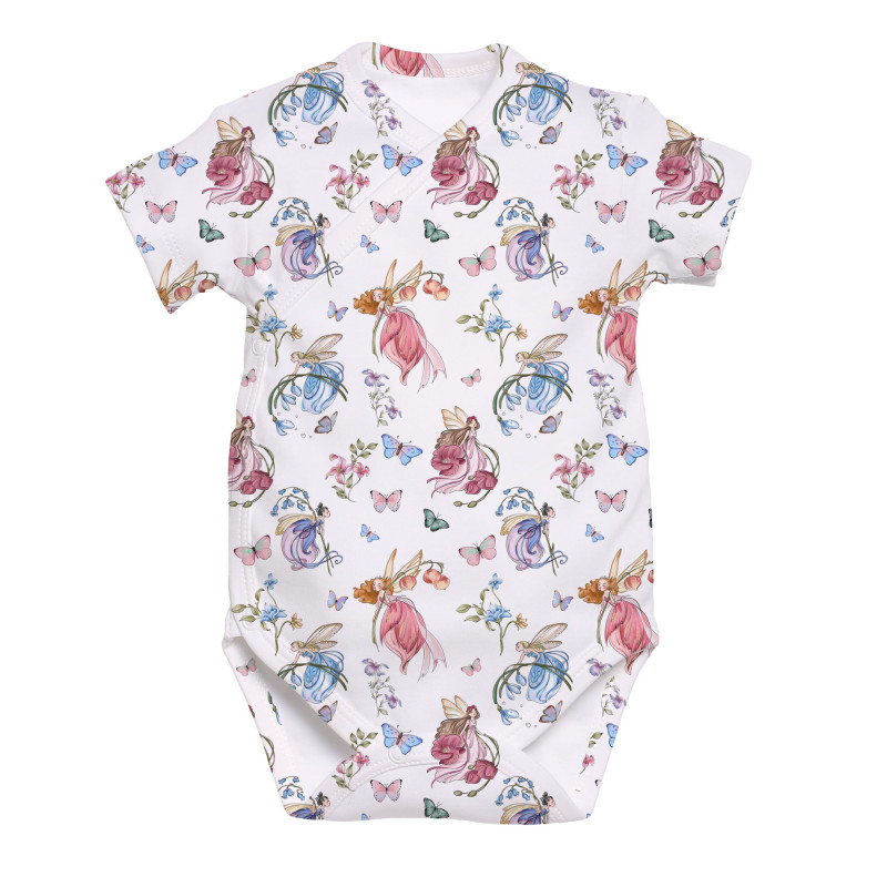 Printed Short-Sleeve Kimono Bodyvest for Babies BSHL004 Printed Short-Sleeve Kimono Bodyvest for Babies BSHL004