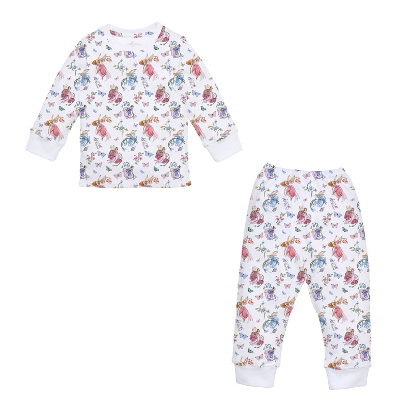 Pyjama long sleeve 100% organic pima Cotton PJ001