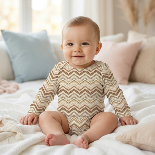 Printed Long-Sleeved Bodyve..