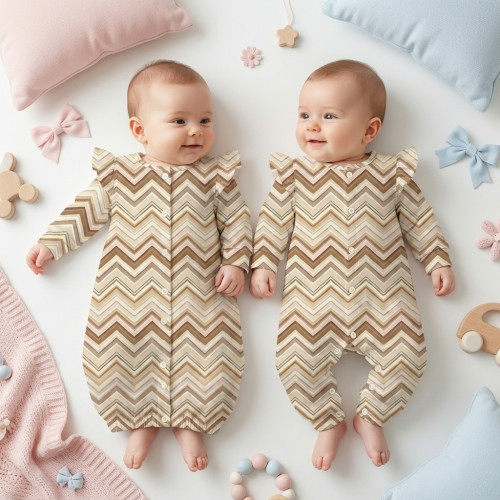 Baby converter gown with ru..