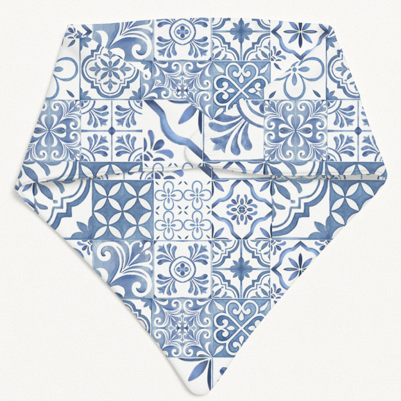 Triangle Bandana Bib for Babies Bib001 AMALFI BLUE Triangle Bandana Bib for Babies Bib001 AMALFI BLUE